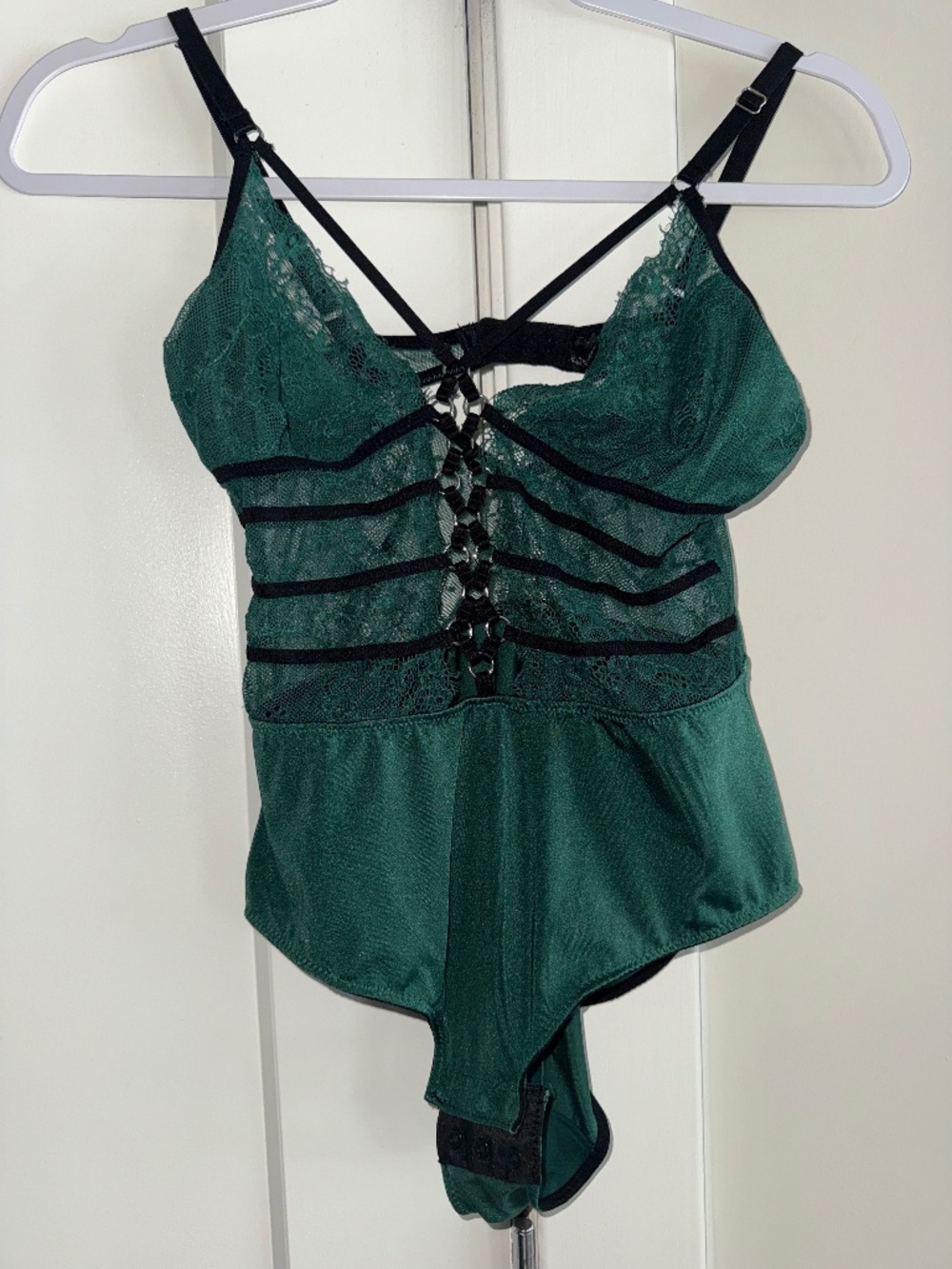 Thistle & Spire Green Lace Bodysuit Sz xs